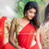 Divya Suresh photoshoot stills in red saree