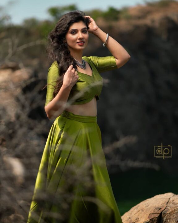 Pragya Nagra photoshoot stills in green outfit