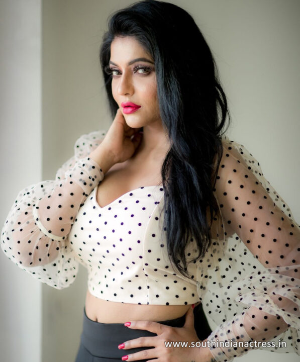 Reshma Pasupuleti hot stills in polka dot dress