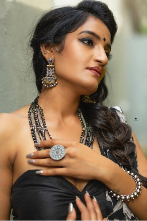 Sonia Naresh in black dress stills by Lakkshmi Kanth