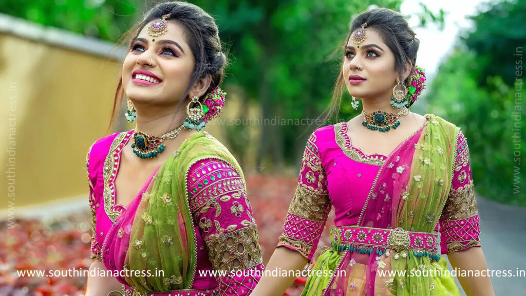 Delna Davis in Kanchipuram silk lehenga photos