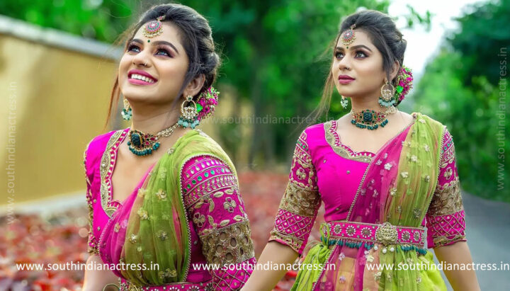 Delna Davis in Kanchipuram silk lehenga photos