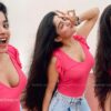 Overloaded cleavage pics of Divyabharathi in pink top