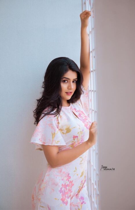 Megha Shetty in floral jumpsuit photos