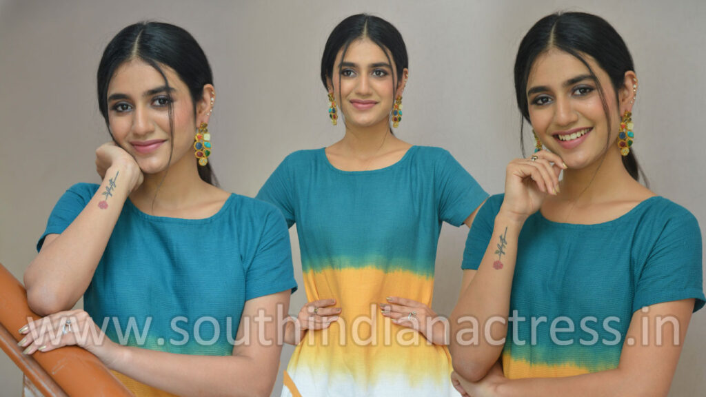 Priya Prakash Varrier stills at Ishq movie press meet
