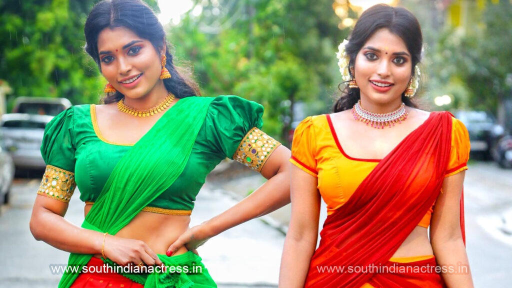 Chandrika Revathi in half saree photos