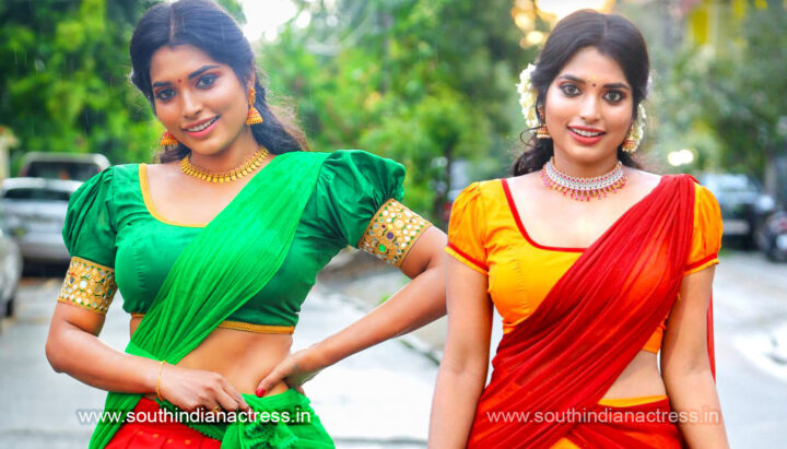 Chandrika Revathi in half saree photos