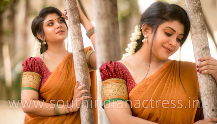 Gayathri Shan in half saree photos