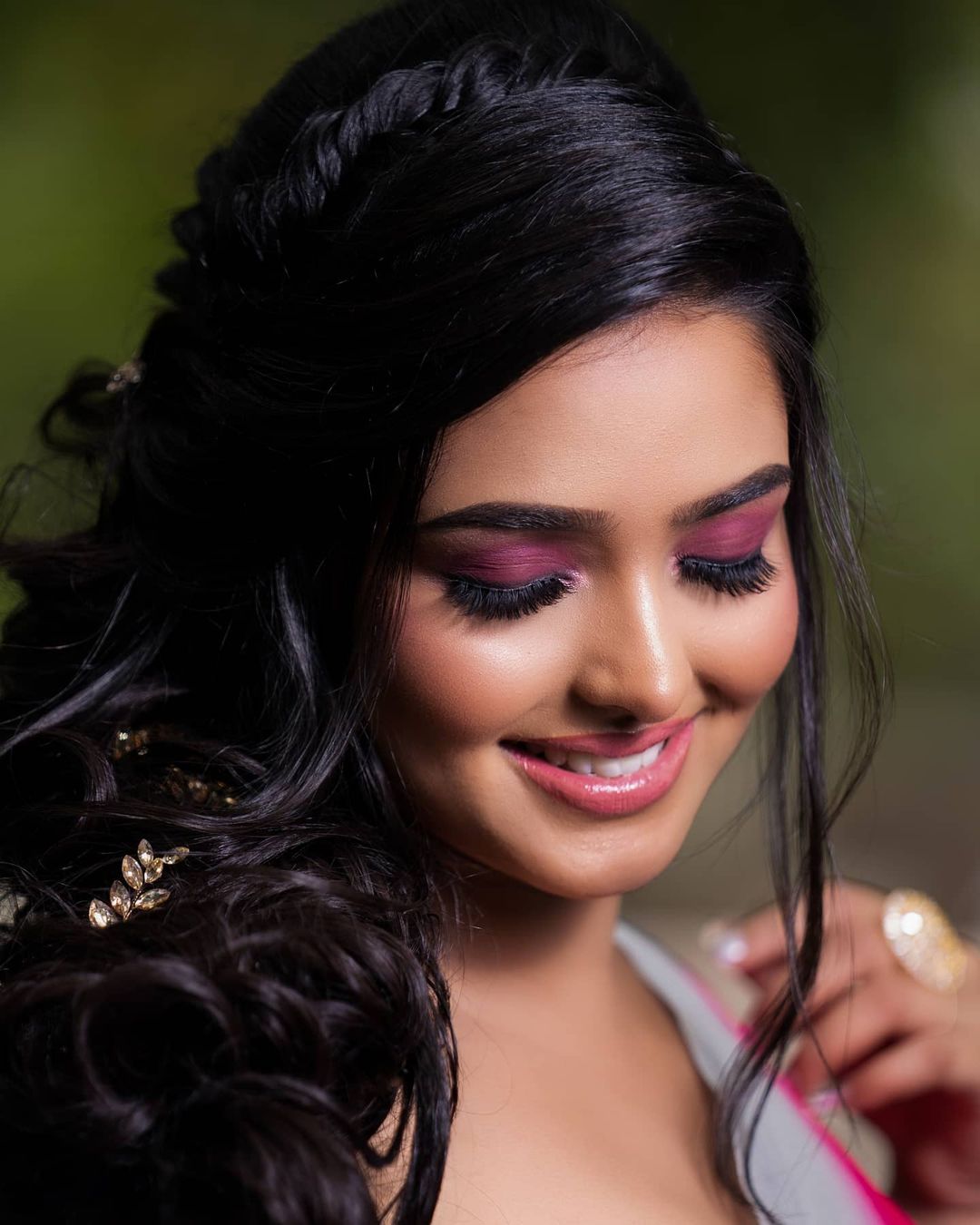 Kaustubha Mani in pink organza saree photos - South Indian Actress