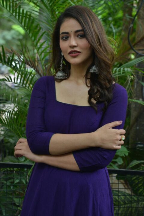 Priyanka Jawalkar in purple maxi dress photos