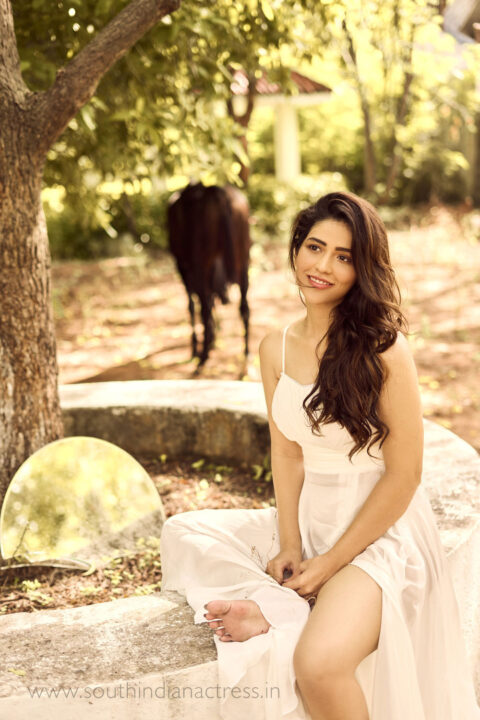 Priyanka Jawalkar on horse photoshoot stills