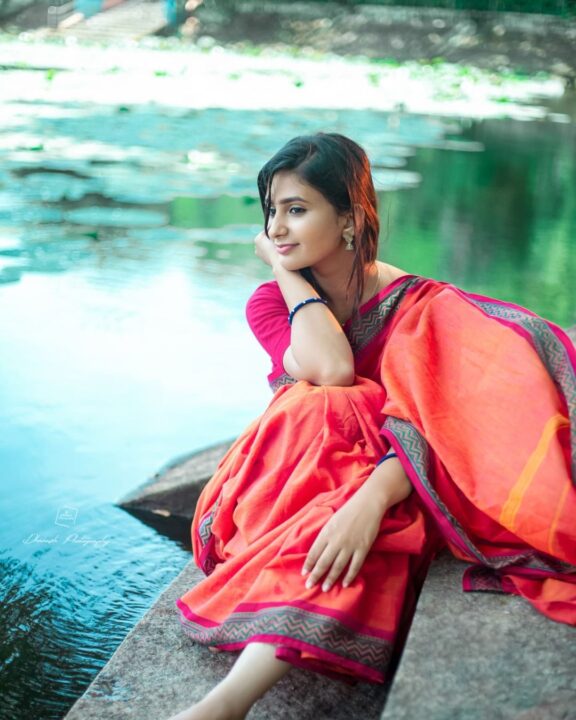 Vaishu Sundar in Chettinad cotton saree photos