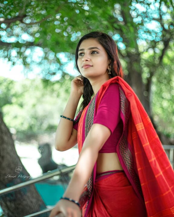 Vaishu Sundar in Chettinad cotton saree photos