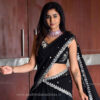Varshini Sounderajan navel photos in black half saree