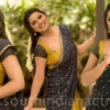 Delna Davis in Megendi Yellow half saree photos