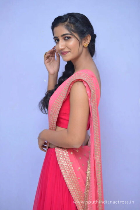 Neha Pathan half saree stills at Batch Movie Trailer Launch