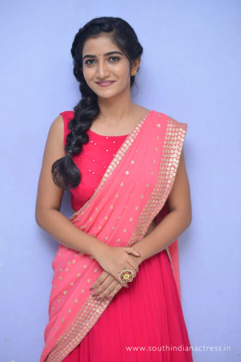 Neha Pathan half saree stills at Batch Movie Trailer Launch