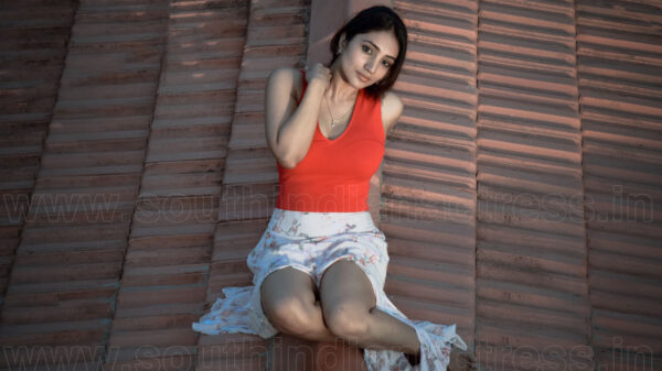 Bommu Lakshmi on the roof top photoshoot