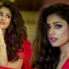 Faria Abdullah in Red ruffle saree photos