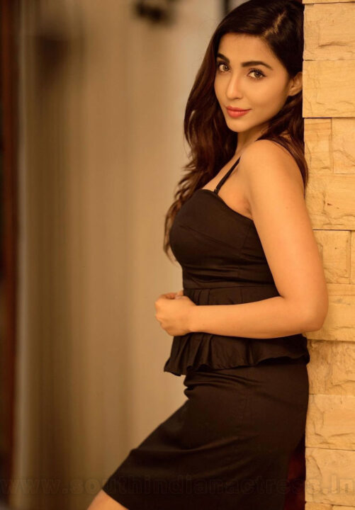 Parvati Nair in black dress photoshoot stills