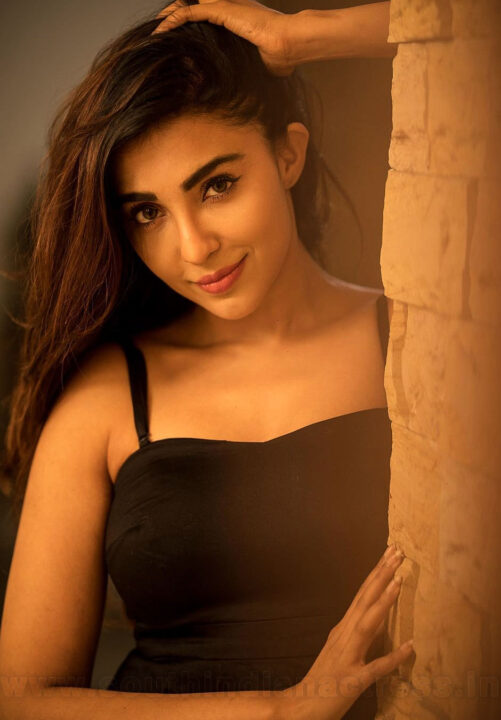 Parvati Nair in black dress photoshoot stills