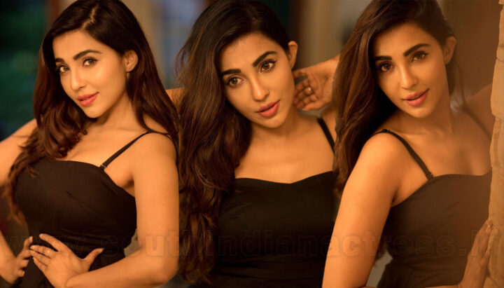 Parvati Nair in black dress photoshoot stills