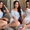 Pragya Jaiswal in white Ruched dress