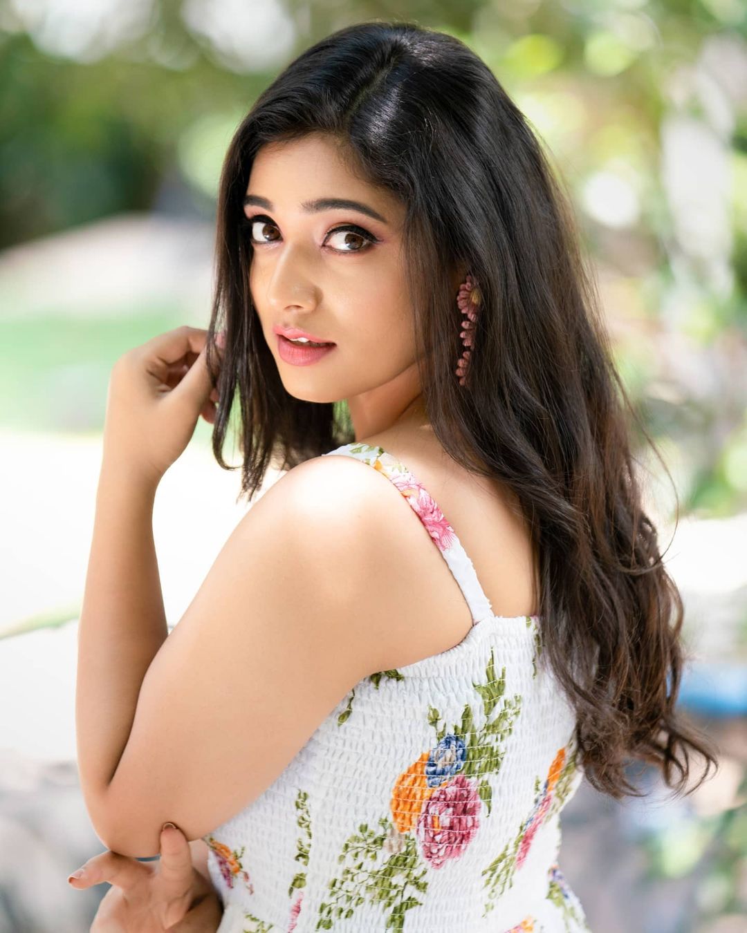 Priyanka Thimmesh In Floral Maxi Dress Photos South Indian Actress