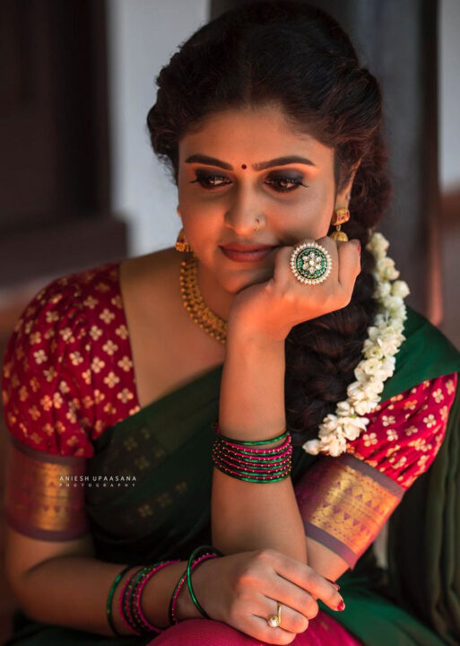 Rasna Pavithran in half saree photoshoot stills