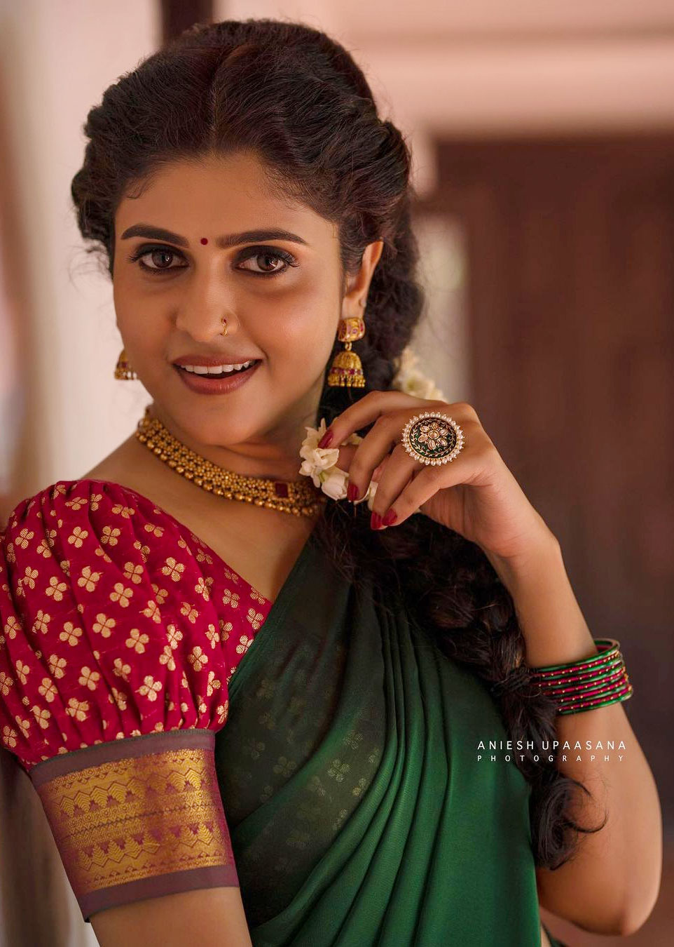 Malayalam actress Rasna Pavithran in half saree photoshoot stills