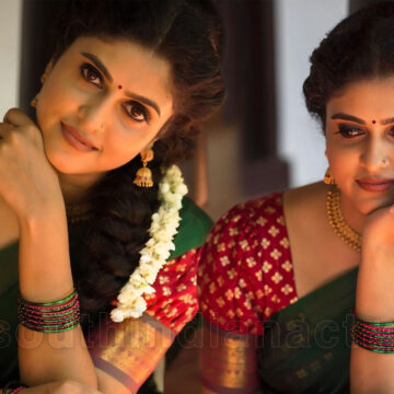 Rasna Pavithran in half saree photoshoot stills