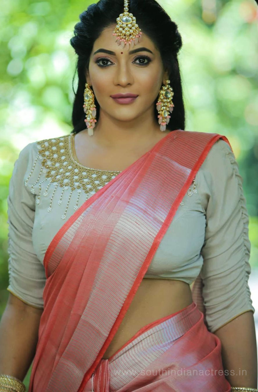 Reshma Pasupuleti Hot Pics In Silk Saree South Indian Actress 