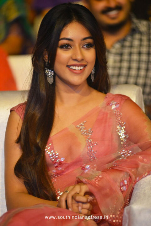 Anu Emmanuel in saree stills at Maha Samudram Pre Release