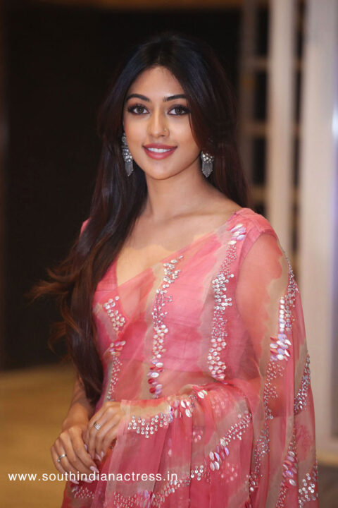 Anu Emmanuel in saree stills at Maha Samudram Pre Release