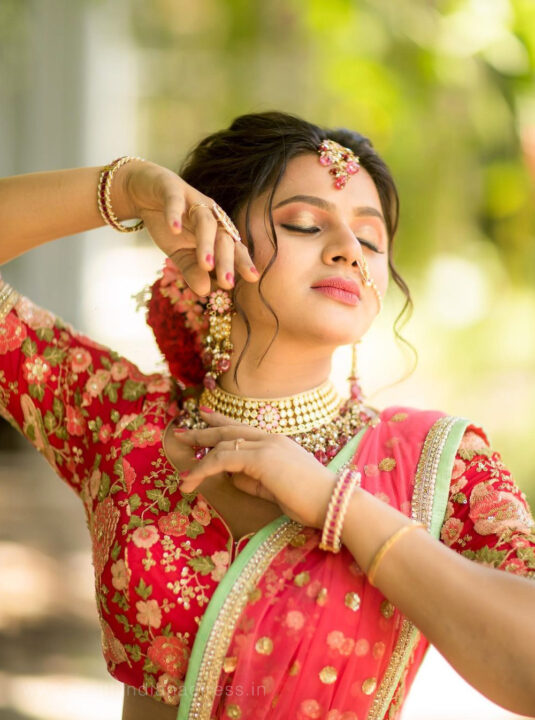 Delna Davis in pink lehenga photos