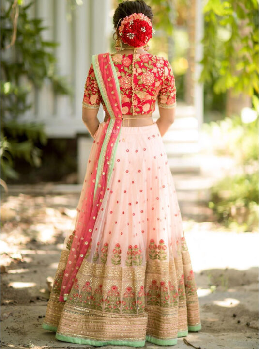 Delna Davis in pink lehenga photos