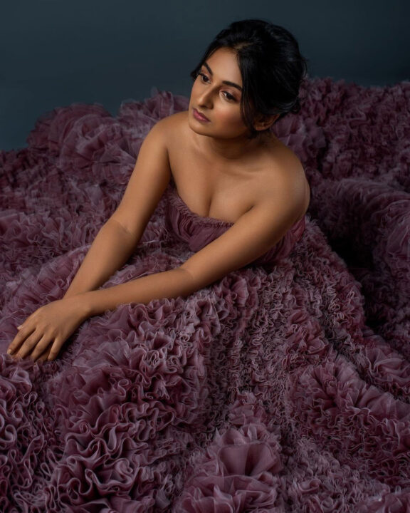 Esther Anil hot pics in gown