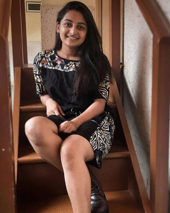 Drishyam actress Malayalam actress Esther Anil in shorts