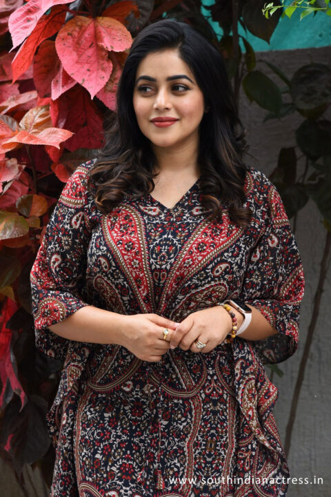 Shamna Kasim stills at Akhanda movie interview