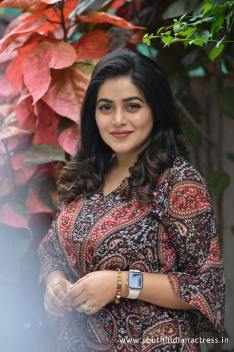Shamna Kasim stills at Akhanda movie interview