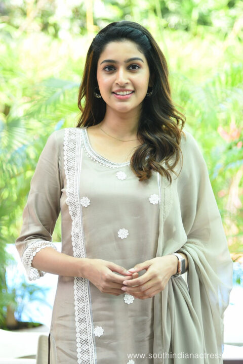 Tanya Ravichandran stills at Raja Vikramarka movie interview