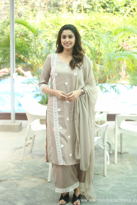 Tanya Ravichandran stills at Raja Vikramarka movie interview