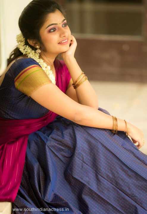 VJ Archana in half saree photoshoot stills