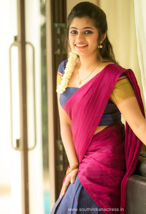 VJ Archana in half saree photoshoot stills