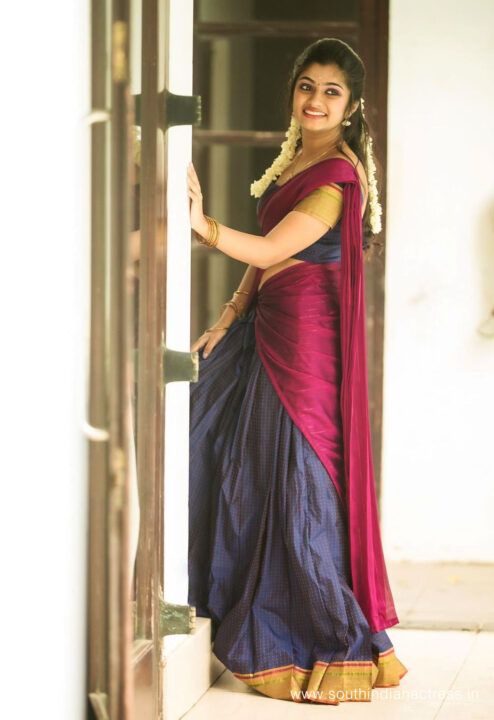 VJ Archana in half saree photoshoot stills