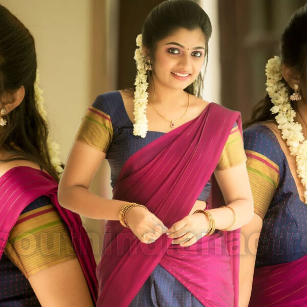 VJ Archana R in half saree photos - South Indian Actress