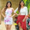 Ashu Reddy hot stills in short dress