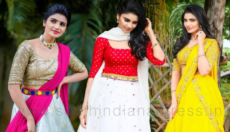 Varsha Jabardasth in traditional lehenga photos