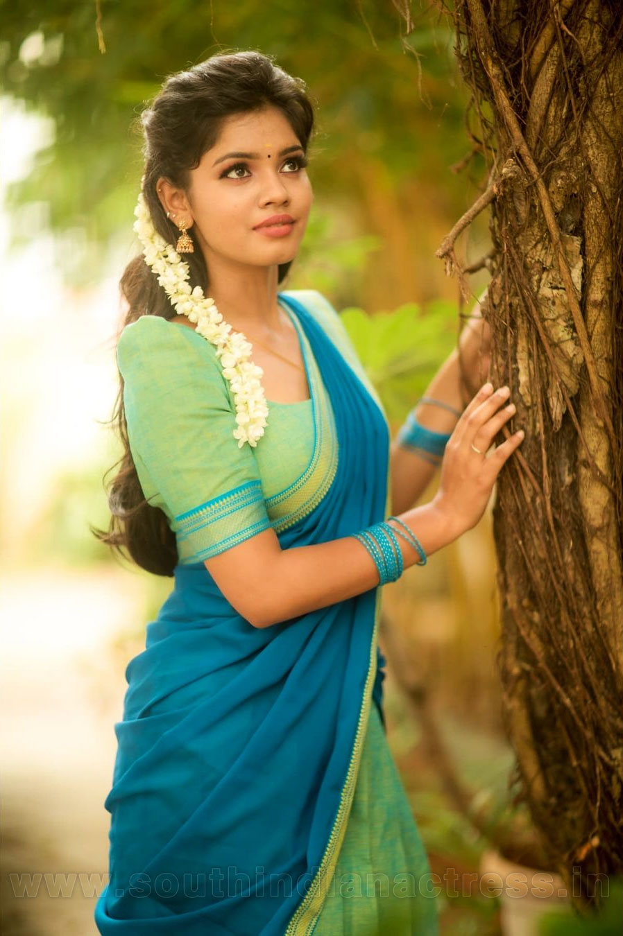 Pranika Dhakshu In Half Saree Photoshoot Stills South Indian Actress