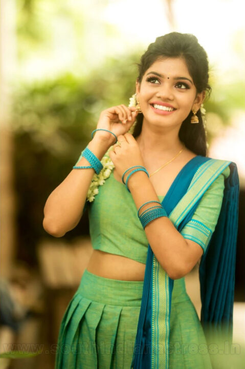 Pranika Dhakshu in half saree photoshoot stills